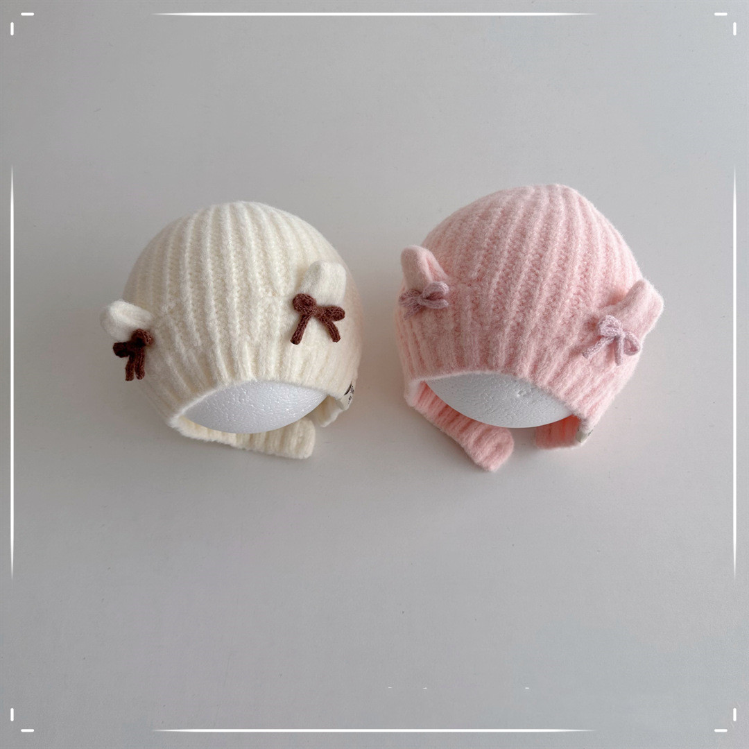 「2024」子供用★帽子★ニット帽子★耳カバー★防寒★ベビー★暖かい★4色