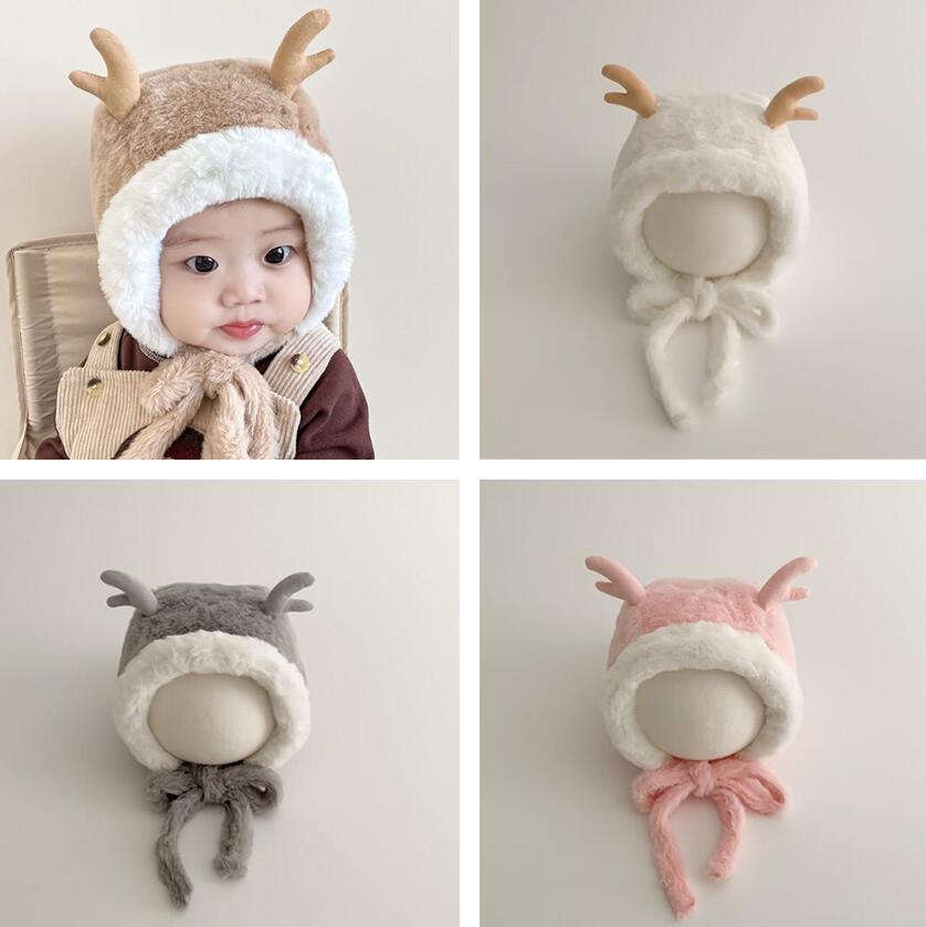 「2024」子供用★帽子★ニット帽子★耳カバー★防寒★ベビー★暖かい★4色