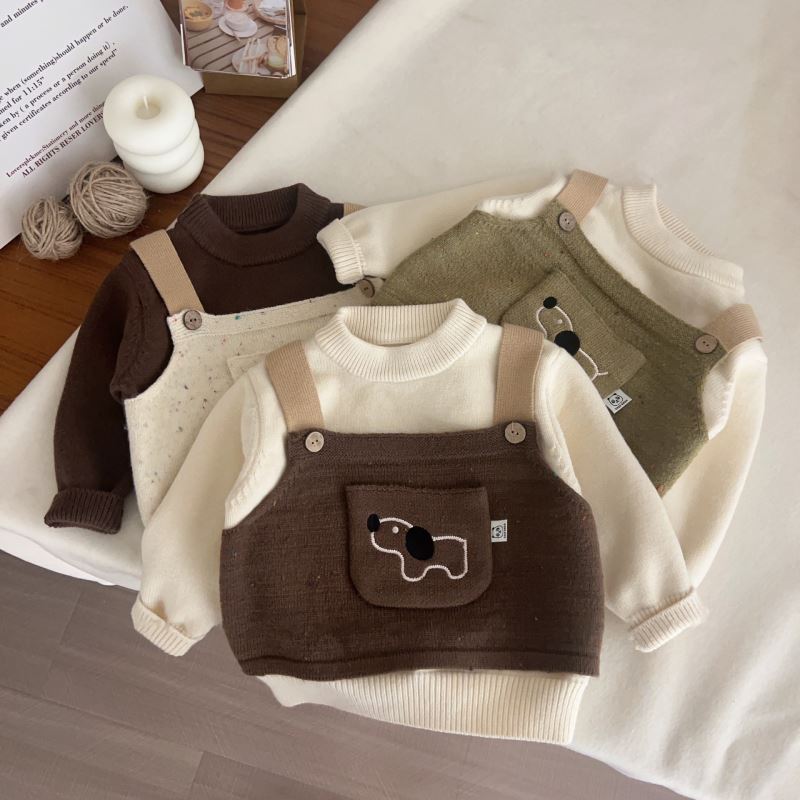 「2024」子供服★トップス★ニット★セーター★韓国風子供服★3色90cm〜130cm