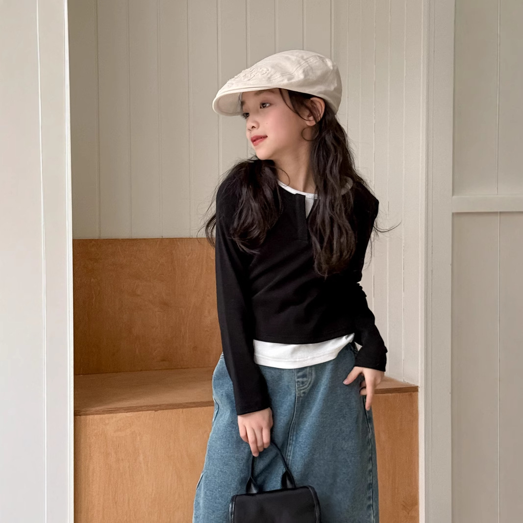 2025新品JM★子供服　重ね着トップス★110cm〜160cm