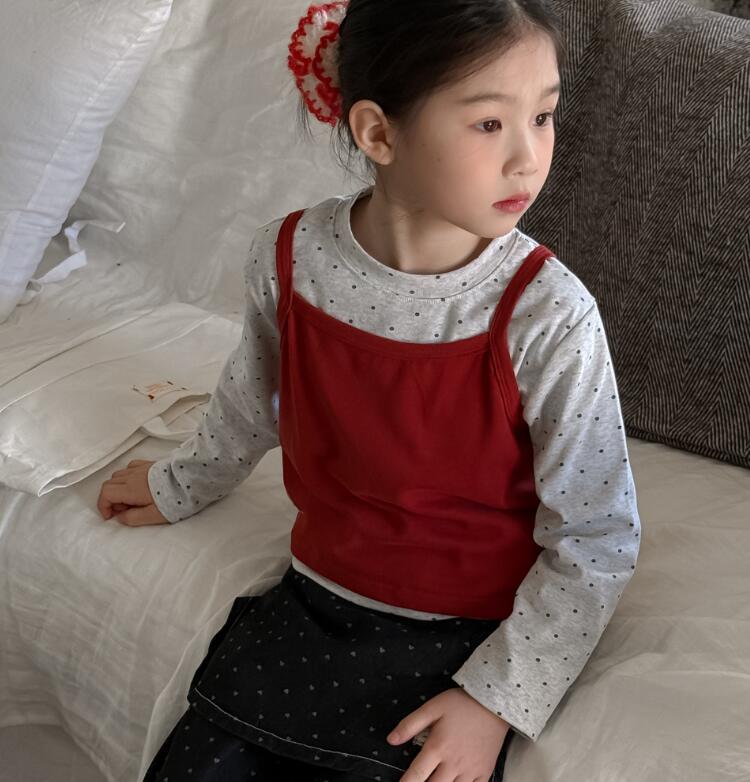 2025春新作MXM★子供服　トップス&吊りベスト分けて★90cm〜150cm