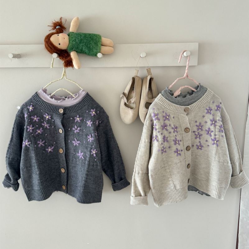 2025春新作LBB★子供服 　カーディガン★90cm〜130cm 2色