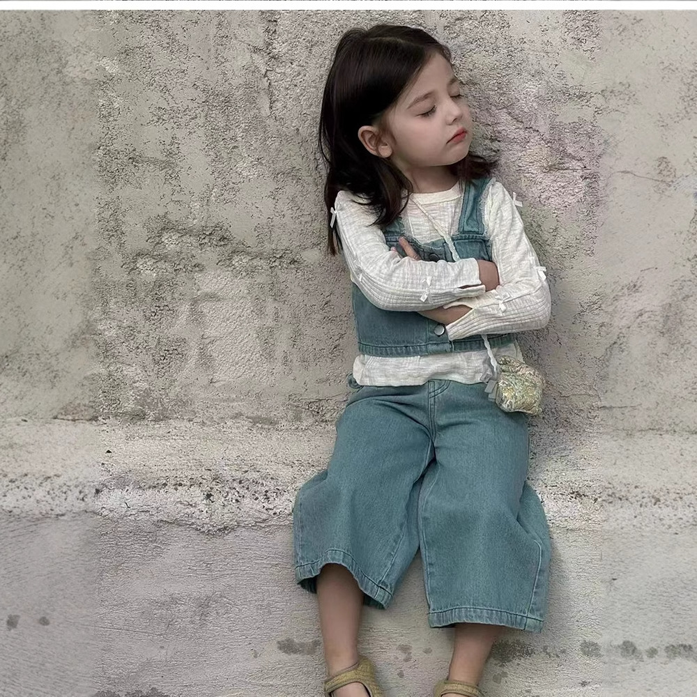 2025★春秋新作★韓国風ベビー服★デニムセットアップ★トップス★80cm〜130cm 2色