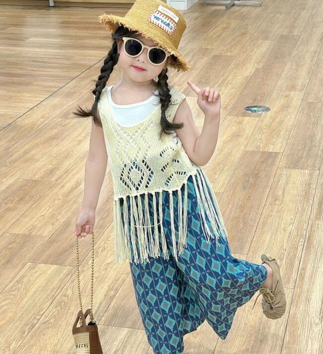 「2025」子供服★ニットベスト★ズボン★韓国風子供服★2色90cm〜140cm