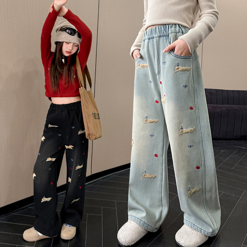 「2025」子供服★ズボン★ボトムス★ジーンズ★韓国風子供服★2色120cm〜170cm