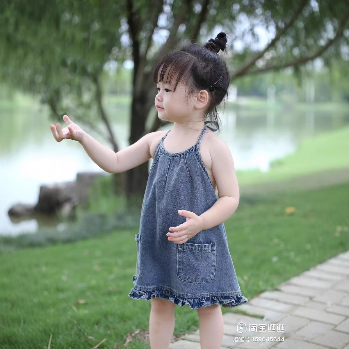 「2025」子供服★ワンピース★デニム★袖なし★韓国風子供服★7#〜17#