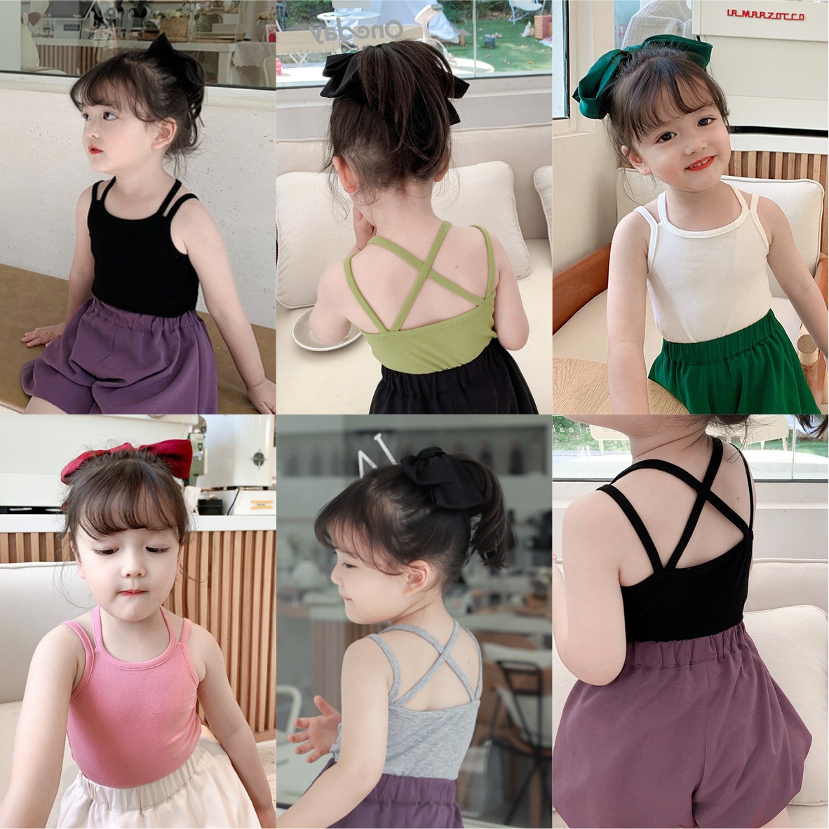 「2025」子供服★トップス★キャミソール★韓国風子供服★5色80cm〜130cm