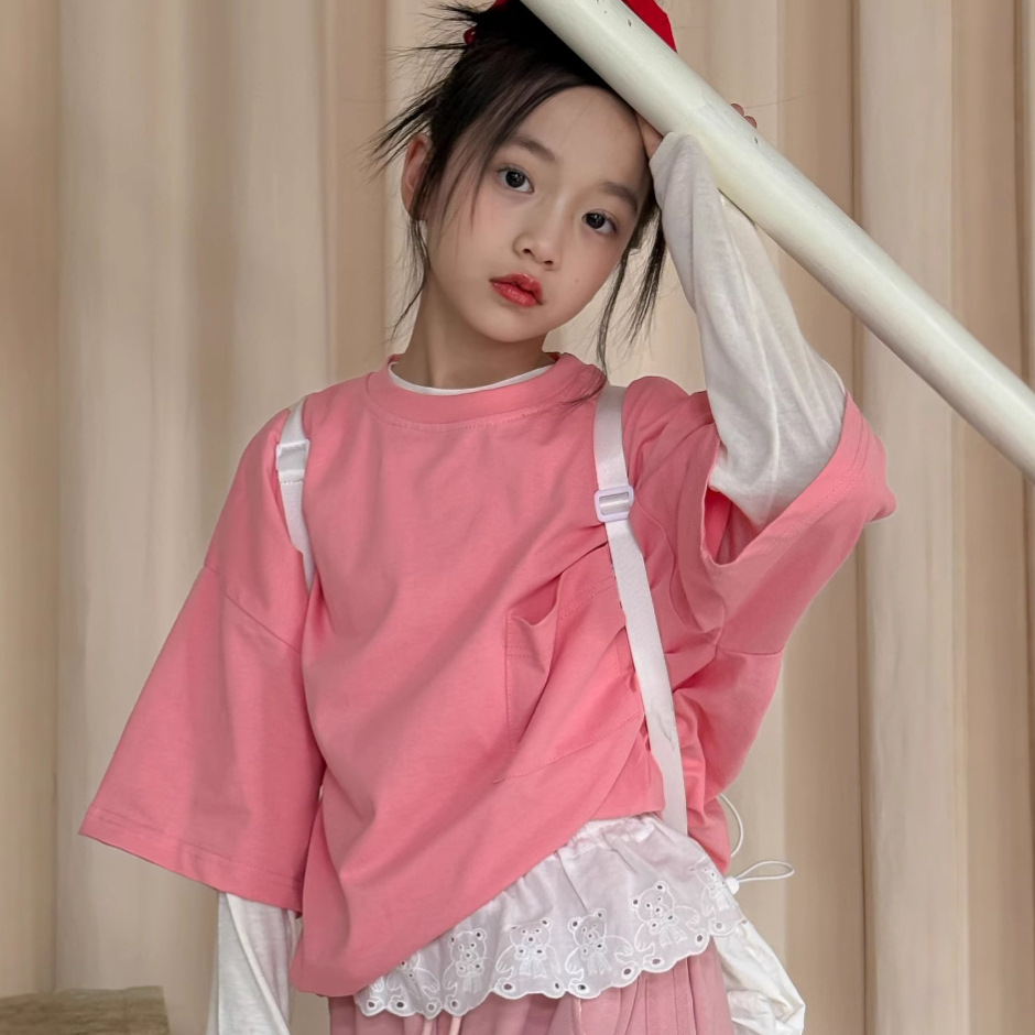2025★夏新作★韓国風子供服★トップス★110cm〜160cm 2色