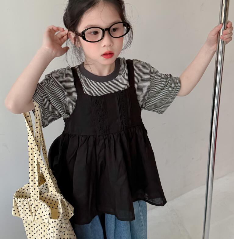 2025夏新作★子供服　トップス&吊りブラウス分けて★90cm〜150cm