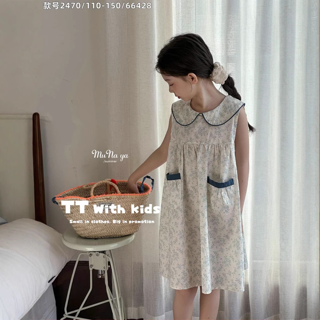 「2025」子供服★ワンピース★袖なし★韓国風子供服★110cm〜150cm