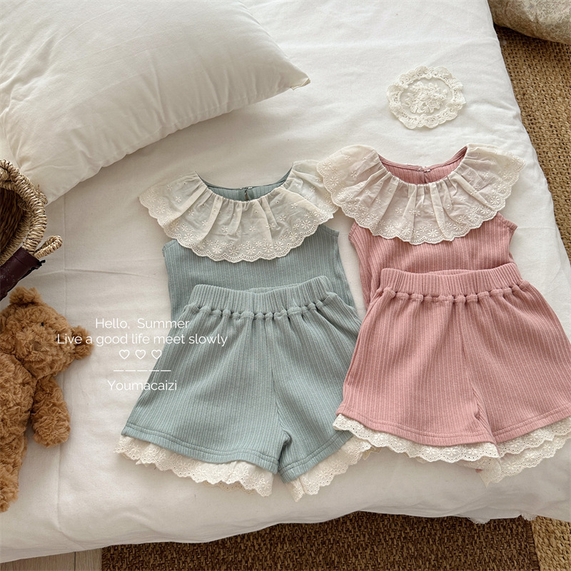 2025夏新作XF★子供服　セットアップ★80cm〜130cm 2色