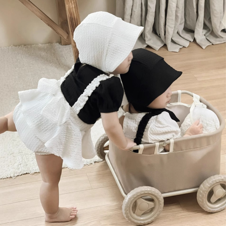 2025新入荷★ベビー服　ロンパース+帽子★66cm〜90cm 2色