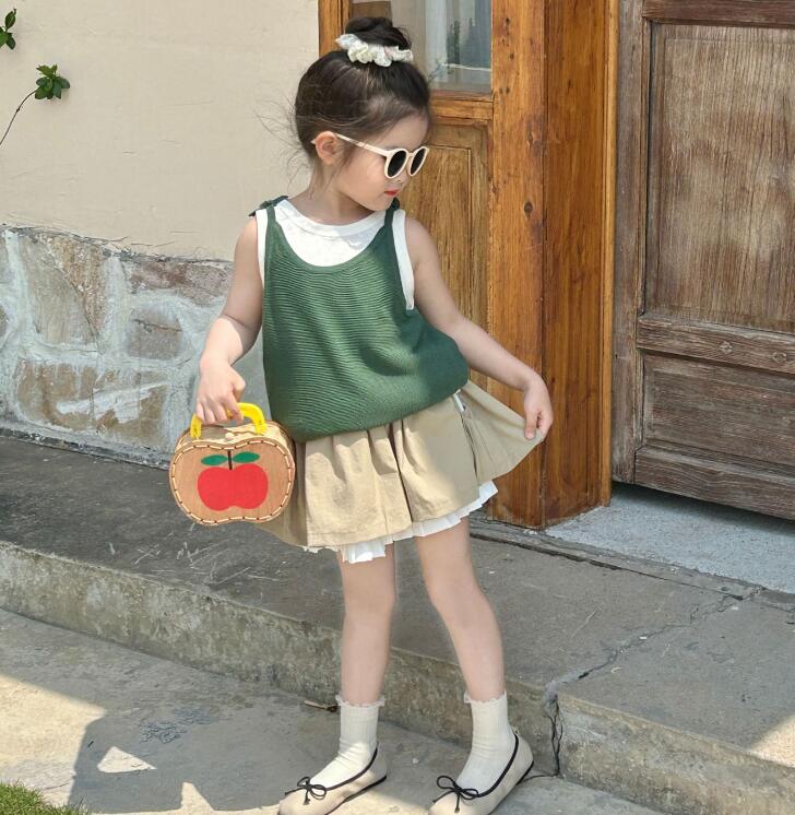 2025新作★子供服　ニットベスト&スカート分けて★90cm〜140cm