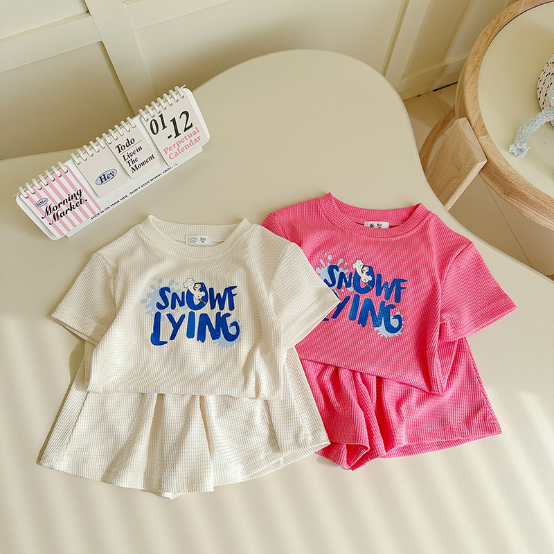 2025★夏新作★韓国風ベビー服★トップス+ズボン★90cm〜150cm 4色