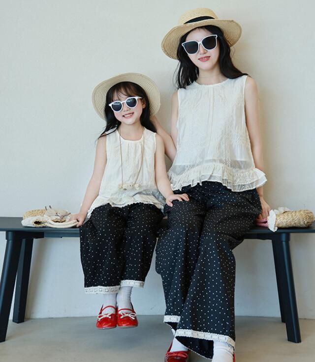 2025新品★子供服&親子服　セットアップ★90cm〜大人サイズM