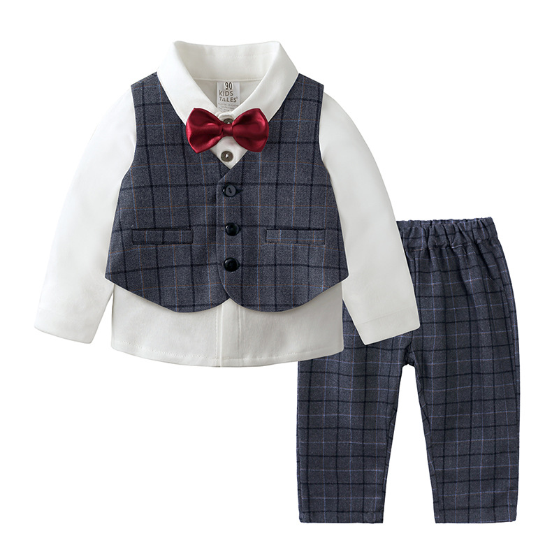 「2025」子供服★ワイシャツ+チョッキ+ズボン★セットアップ★格好いい★73cm〜110cm