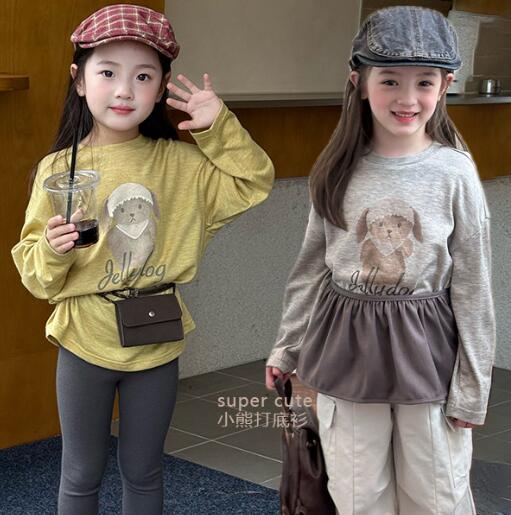 2025秋新作A★子供服　トップス  羊毛 10%★90cm〜170cm 2色