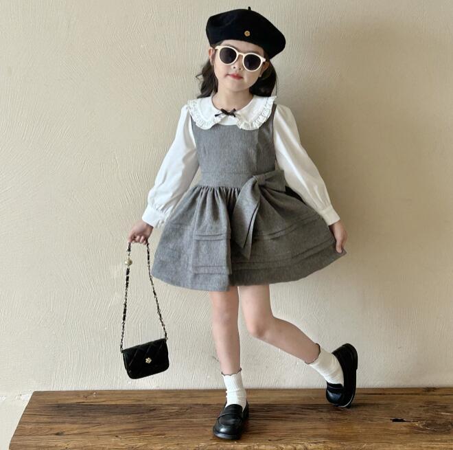 2025秋新品★子供服　重ね着ワンピース★90cm〜140cm