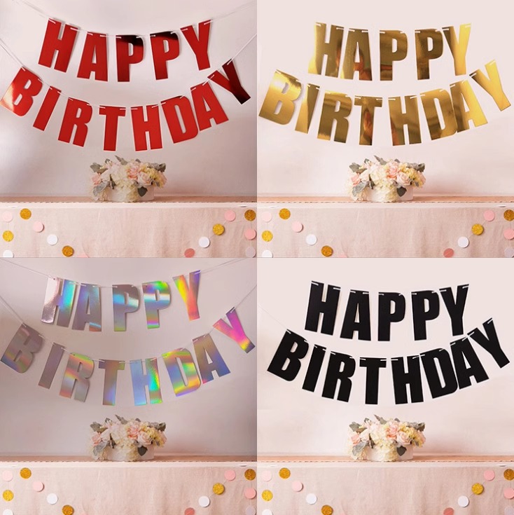 バースデーペナント★誕生日の祝い★装飾背景★バースデーフラッグ★デコレーション