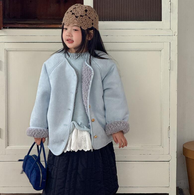 2025秋冬JM★子供服 　コート+マフラー★90cm〜140cm