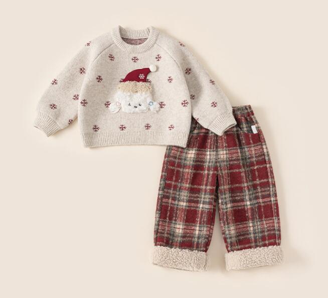 2025冬新品★子供服　セーター&ズボン分けて★80〜140