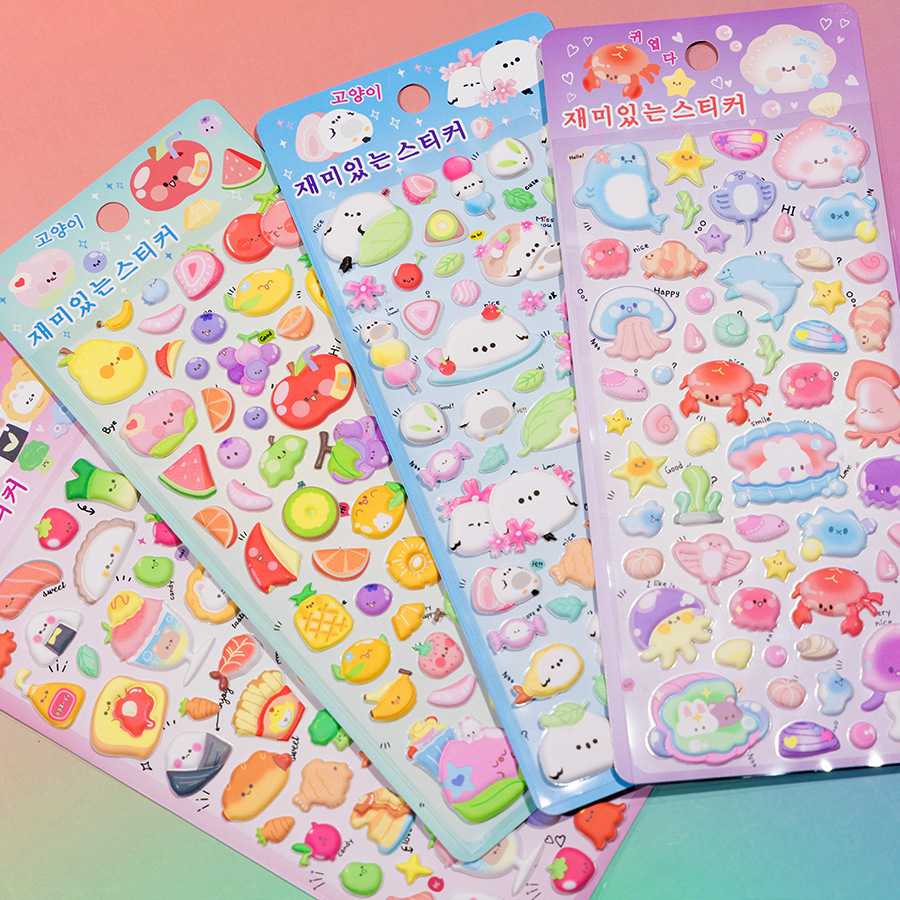 子供お褒めシール★立体エンボス★防水ステッカー ★DIY デコレーション用