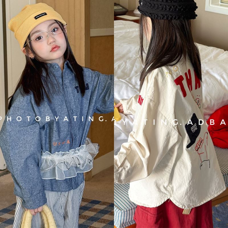 2026新品SJ★子供服 　コート　シャツ★80cm〜130cm 2色