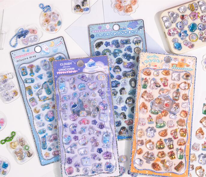 子供お褒めシール★立体エンボス★防水ステッカー ★DIY デコレーション用