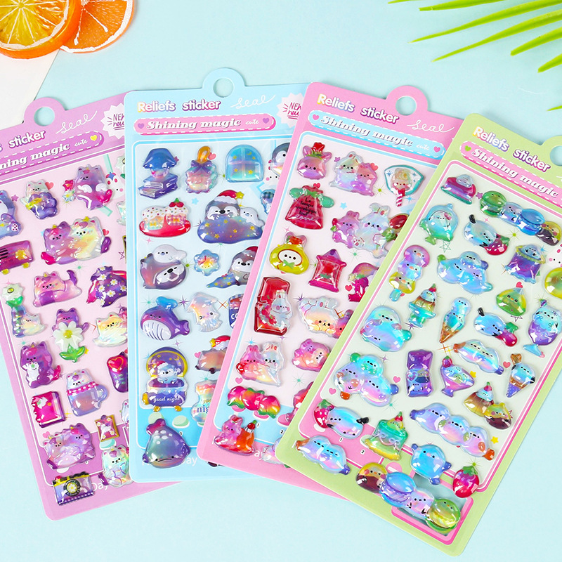 子供お褒めシール★立体エンボス★防水ステッカー ★DIY デコレーション用