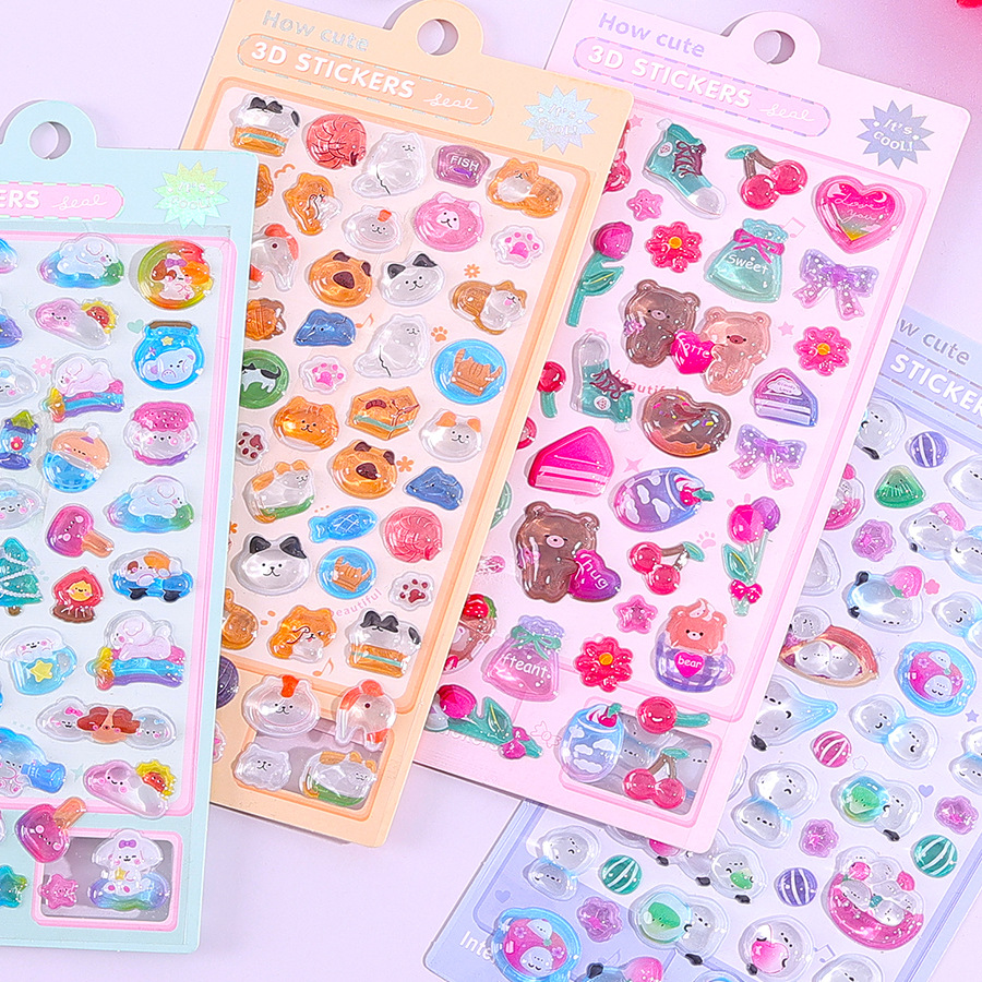 2026★DIY手作り ステッカー★粘着シール★3D★手帳素材