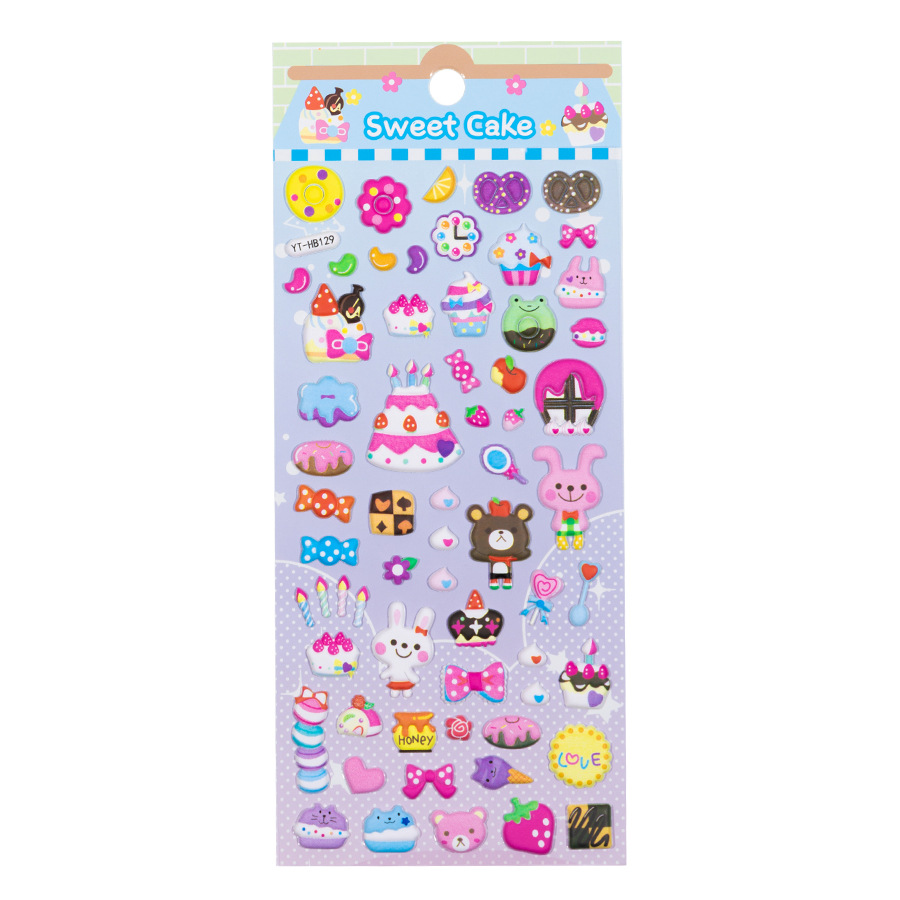 DIY手作り ステッカー★粘着シール★3D★手帳素材