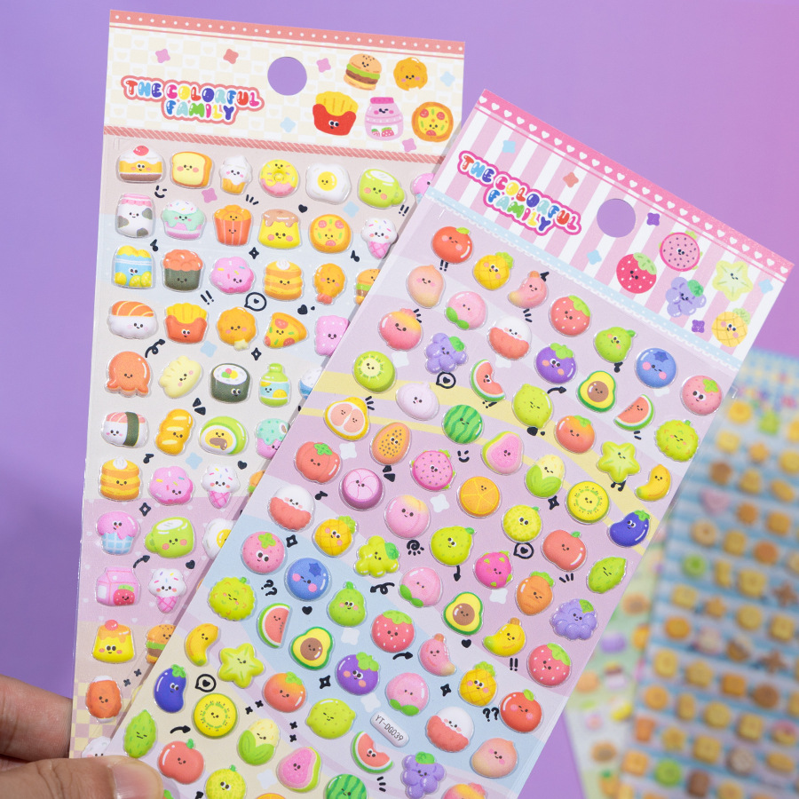 DIY手作り ステッカー★粘着シール★3D★手帳素材