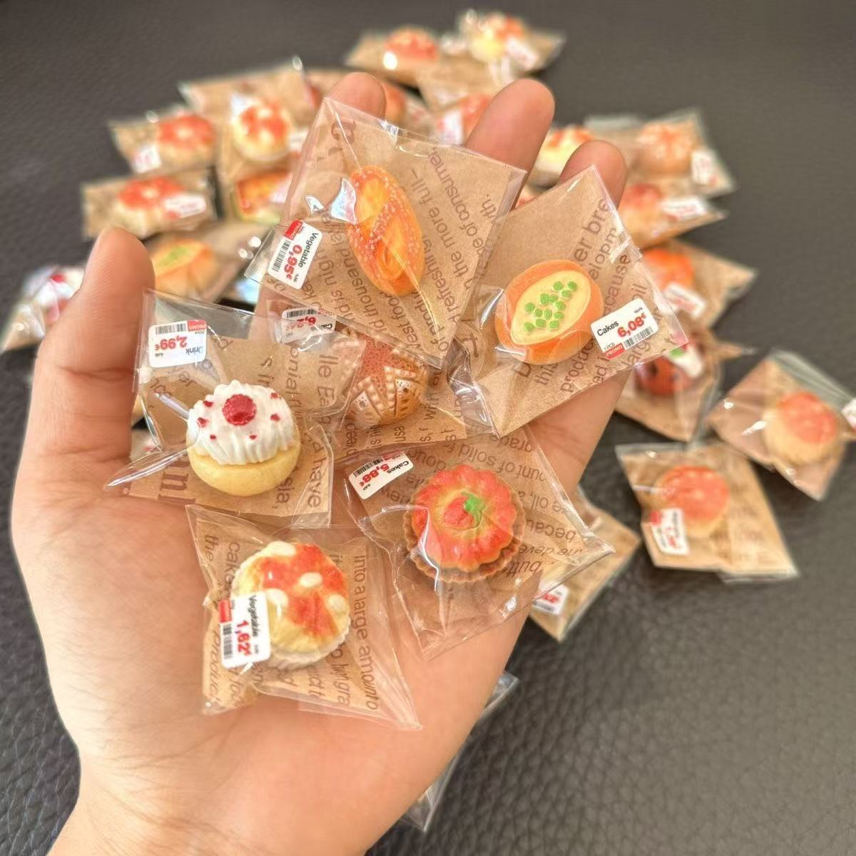 芸DIY デコパーツ ★ミニケーキ・デザート・パン 食玩 個包装 ミニチュア高仿真★