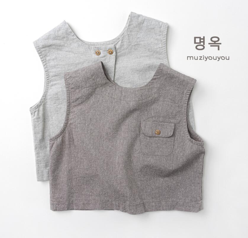 2026新作muji★子供服　ベスト　トップス★80cm〜130cm 2色