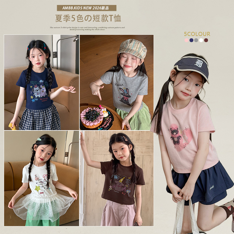 2026新作A★子供服　トップス★100cm〜170cm 5色
