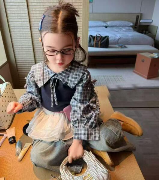 2026秋新作SX★子供服　重ね着トップス　シャツ★80cm〜130cm
