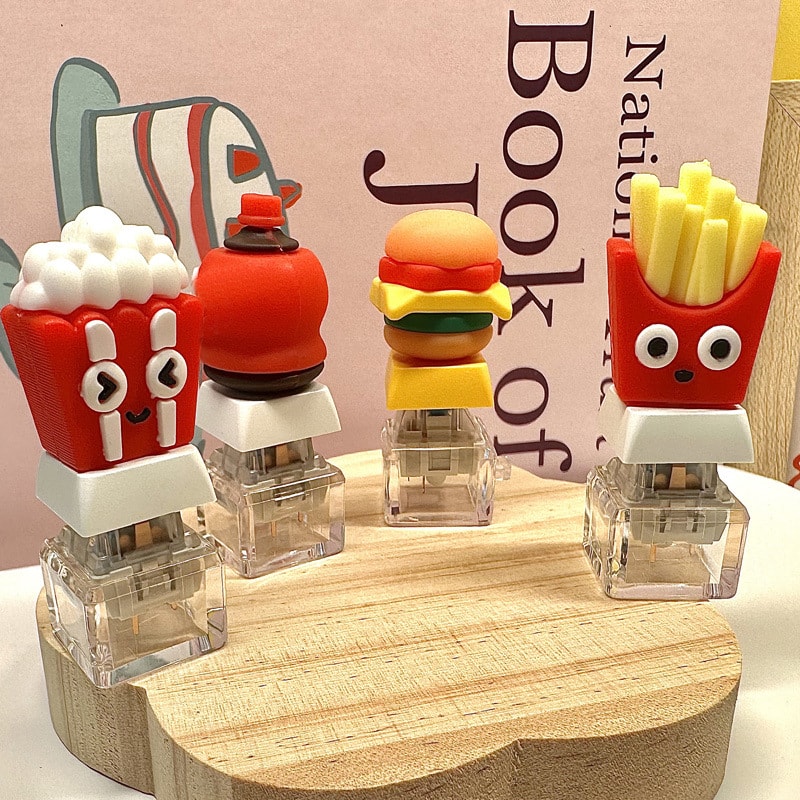 ★ストレス解消おもちゃ　装飾品★ボタン式スクイーズキーホルダー★