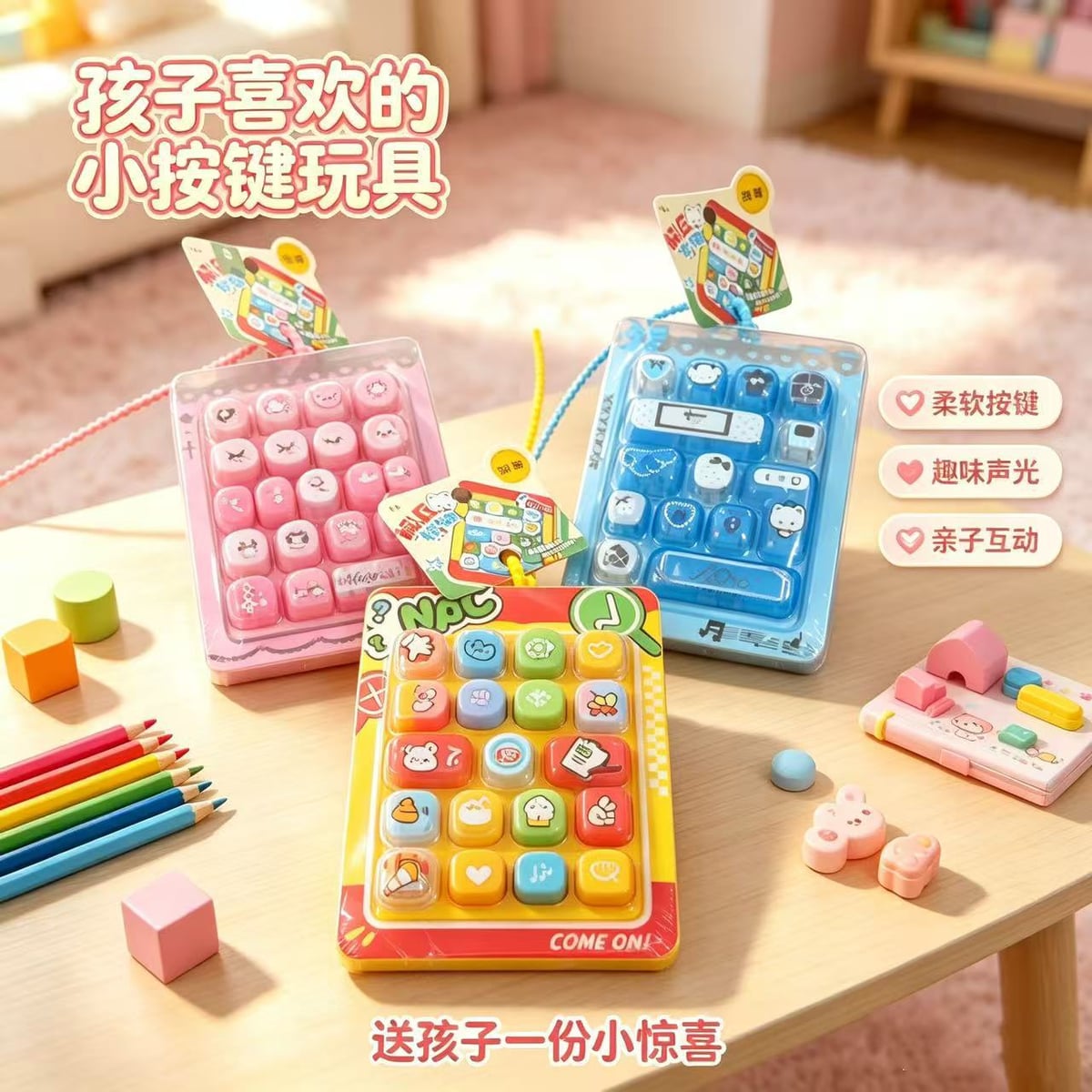 ★ボタンキーホルダー★ストレス解消　プッシュトイ★バッグチャーム