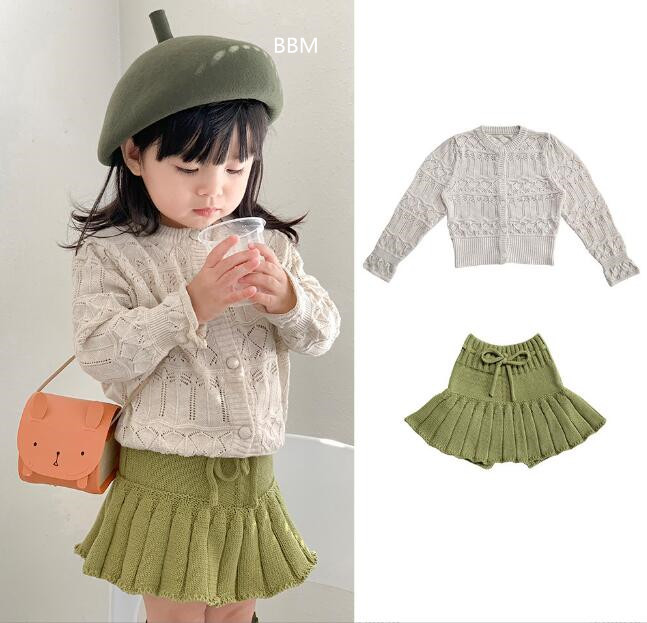 2022★春秋新作★韓国風子供服★カーディガン★スカート★分けて販売★80-120CM