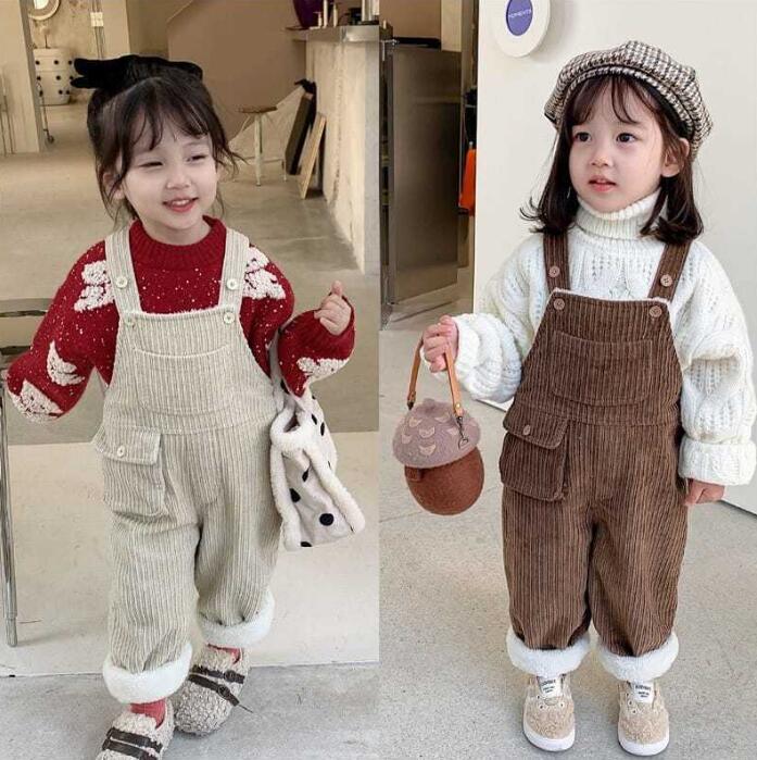 2022★秋冬新作★韓国風子供服★サロペット★コーデュロイ★2色80-130CM