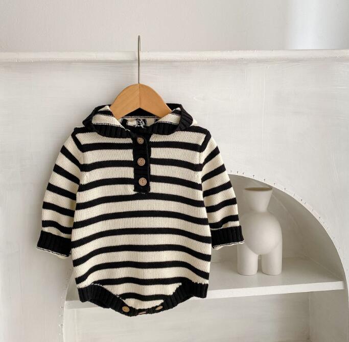 新作★ロンパース★連体服★韓国風子供服★ベビー★ストライプ★66-100CM