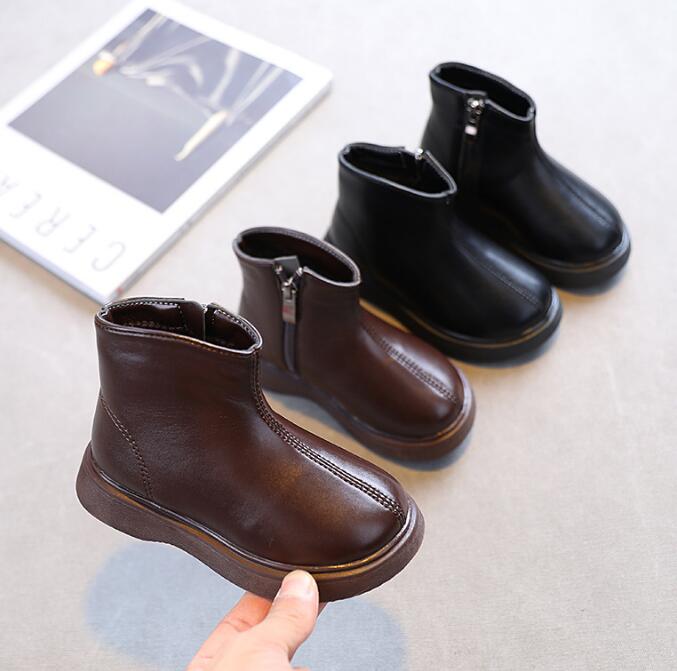 靴★子供靴★キッズ靴★キッズ女の子★シューズ★ショートブーツ★無地★2色「21-36#」