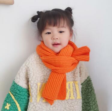 秋冬新作★子供用★マフラー★防寒★キッズ女の子★ニット★暖かい★無地★7色