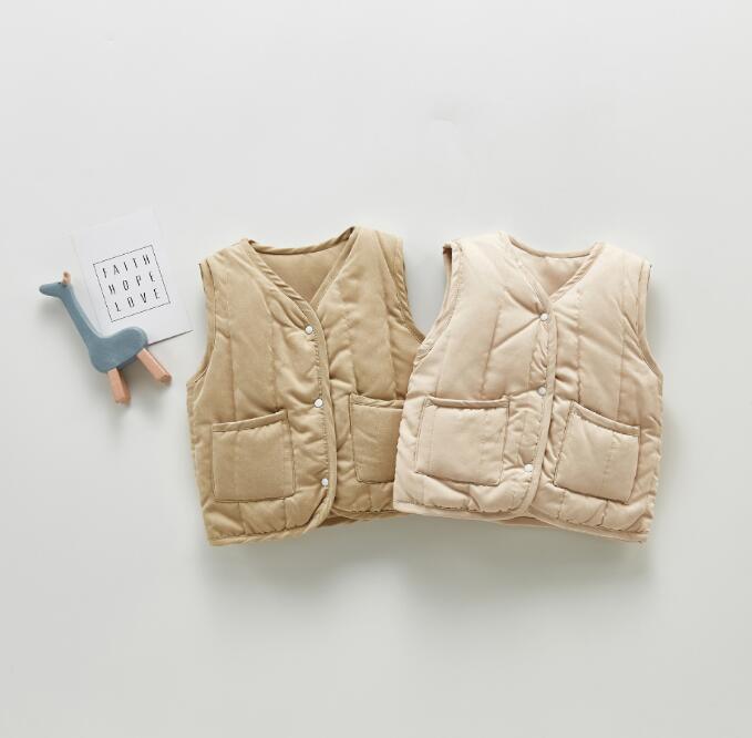 ベスト★チョッキ★トップス★韓国風子供服★ベビー★無地★2色★66-100CM