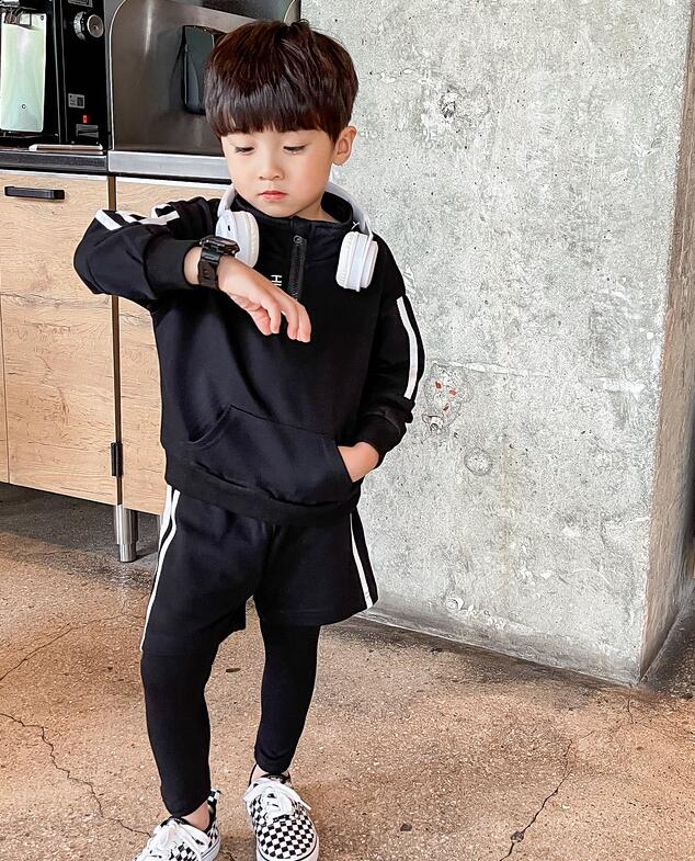 2023新品★子供服　トップス+ズボン　セットアップ★90-140cm★2色