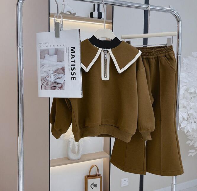 「2月初入荷」2023新作★子供服★トップス+ズボン★セットアップ★キッズ女の子★2色★90-140CM