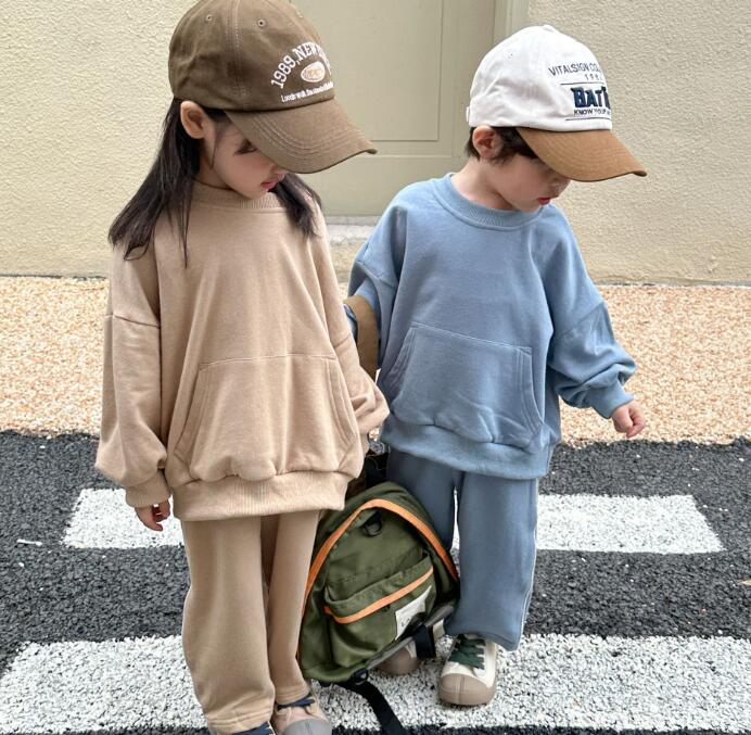 「2月初入荷」2023新作★子供服★トップス+ズボン★セットアップ★韓国風子供服★男女兼用★2色★80-150CM