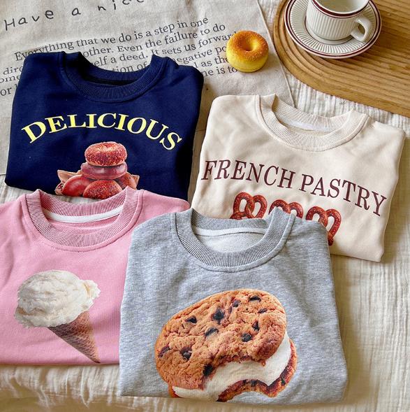 2023春新品★子供服　トップス　トレーナー　90-140cm★4色