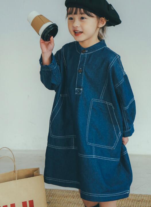 2023年★子供服　デニムワンピース★90-140cm★
