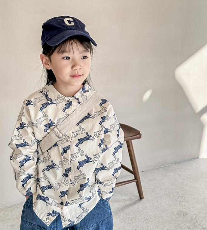 2023★春新作★韓国風子供服★シャツ★トップス★2色80-130CM